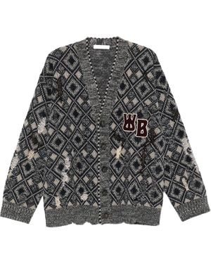 Wales Bonner Sibling Cardigan - Grey