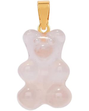 Crystal Haze Jewelry Bear-Shaped Quartz Pendant - Pink