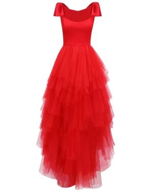 Gemy Maalouf Bow-Detail Tiered Maxi Dress