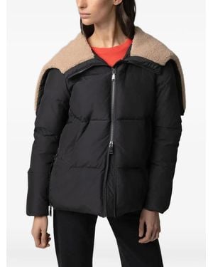 Gaelle Paris Logo-Embellishment Padded Jacket - Black