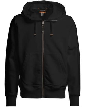 Parajumpers Hoodie Charlie Easy Zippé À Patch Logo - Black