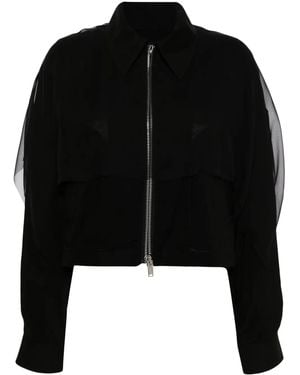 Undercover Logo-Patch Layered Jacket - Black
