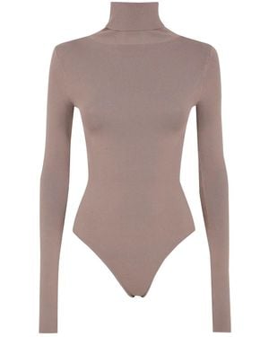 Entire studios Turtleneck Long-Sleeve Bodysuit - Brown