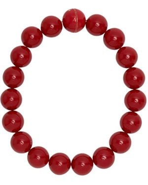 Carolina Herrera Bead-Embellished Necklace - Red