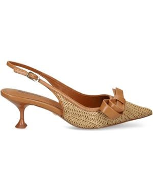 Lola Cruz 55Mm Leather Pumps - Brown