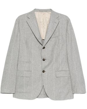Eleventy Pinstripe Single-Breasted Suit - Grey