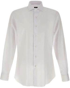 Barba Napoli Long Sleeve Shirt - White