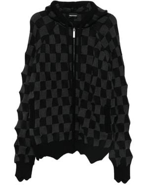 MADFRENZY Checkerboard Hoodie - Black