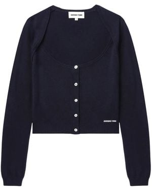 ShuShu/Tong Silk-Cashmere Cardigan - Blue