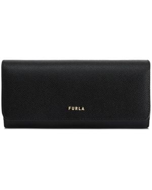 Furla Xl Classic Leather Wallet - Black