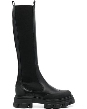 Ganni Stitched High Chelsea Boot - Black