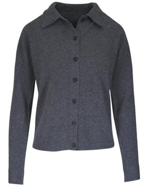 TOTEME Raglan-Sleeve Cashmere Cardigan Melange - Blue