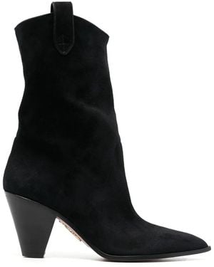 Aquazzura Saint Honore Cowboy Boots - Black