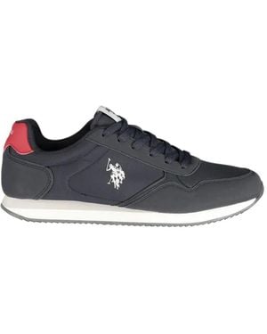U.S. POLO ASSN. Logo-Detail Paneled Sneakers - Blue