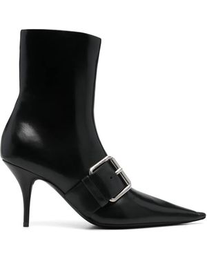 Balenciaga ナイフ ベルト 80mm アンクルブーツ - ブラック