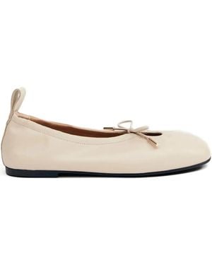 Alohas Rosalind Leather Ballet Flats - Natural