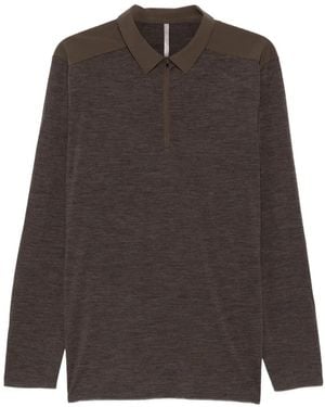 Veilance Polo Con Zip - Marrone