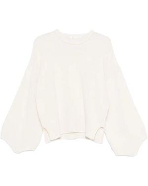 3311 Balloon-Sleeve Sweater - White