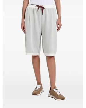 Brunello Cucinelli Drawstring Knitted Shorts - Grey