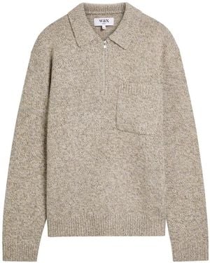 Wax London Zip Pocket Polo Shirt - Natural