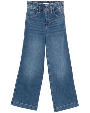 FRAME The Seamed Double-Button Jeans - Blue
