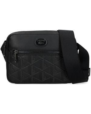 Lacoste Reporter Nomogramme Messenger Bag - Black