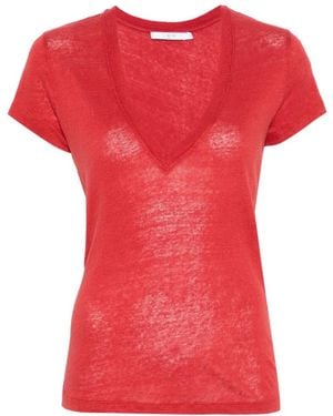 IRO V-Neck T-Shirt - Red