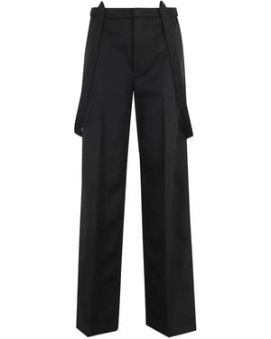 Dondup Pantaloni A Vita Alta - Nero