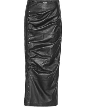 ROTATE BIRGER CHRISTENSEN Leather Maxi Skirt - Black