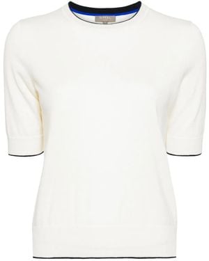 N.Peal Cashmere Fine-Knit T-Shirt - White