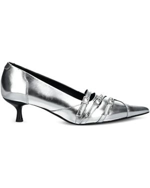Vagabond Shoemakers 50Mm Lykke Pointed-Toe Buckle Court Shoes - White