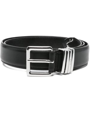 Maje Smooth Leather Belt - Black
