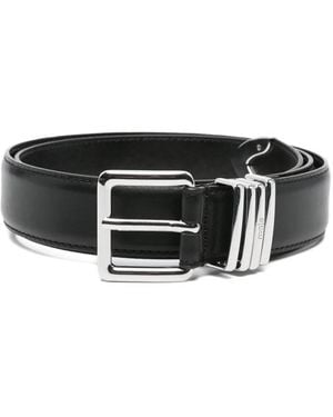 Maje Ceinture En Cuir À Boucle - Noir
