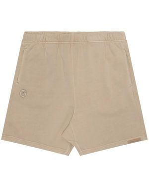 Aape By A Bathing Ape Logo-Embroidered Cotton Shorts - Natural