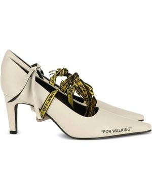 Off-White c/o Virgil Abloh Spitze Pumps mit Schleife - Natur