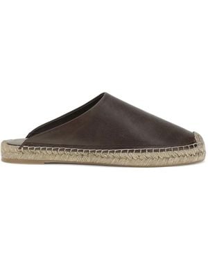 Brunello Cucinelli Leather Jute Espadrilles - Brown