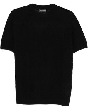 Emporio Armani Round-Neck Short-Sleeve T-Shirt - Black