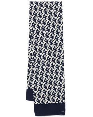 Fursac Printed Wool Scarf - White