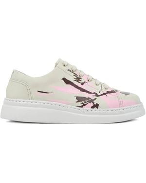 Camper G3D Runner Up Twins Leather Print Trainers - White