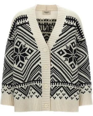 Weekend by Maxmara Jacquard-Knit Belgio Cardigan - Black