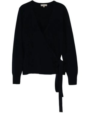 N.Peal Cashmere Gewickelter Arabella Cardigan - Schwarz