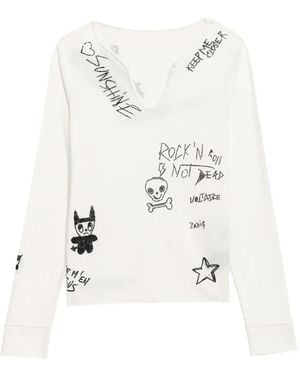Zadig & Voltaire Happy Henley T-Shirt - White