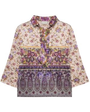 Pierre Louis Mascia Floral-Print Blouse - Natural