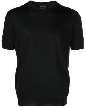 Giorgio Armani Maglione A Maniche Corte - Nero