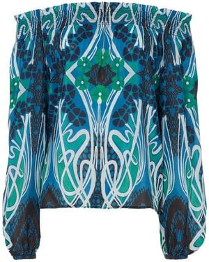 Temperley London Monikh Off-Shoulder Blouse - Blue