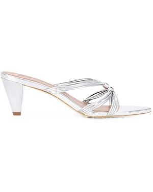 STAUD Carrie Strappy Mules - White