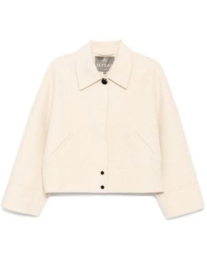 N.Peal Cashmere Cash Short Jacket - Natural