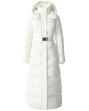 Mackage Calina-City hooded belted coat - Blanco