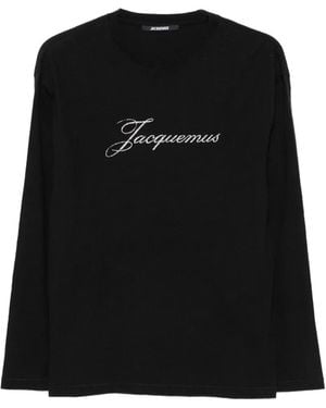 Jacquemus Logo Cotton T-Shirt - Black