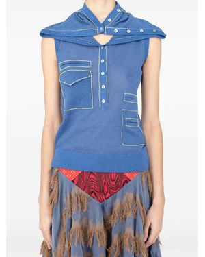 Kiko Kostadinov Kreiner Top - Blue